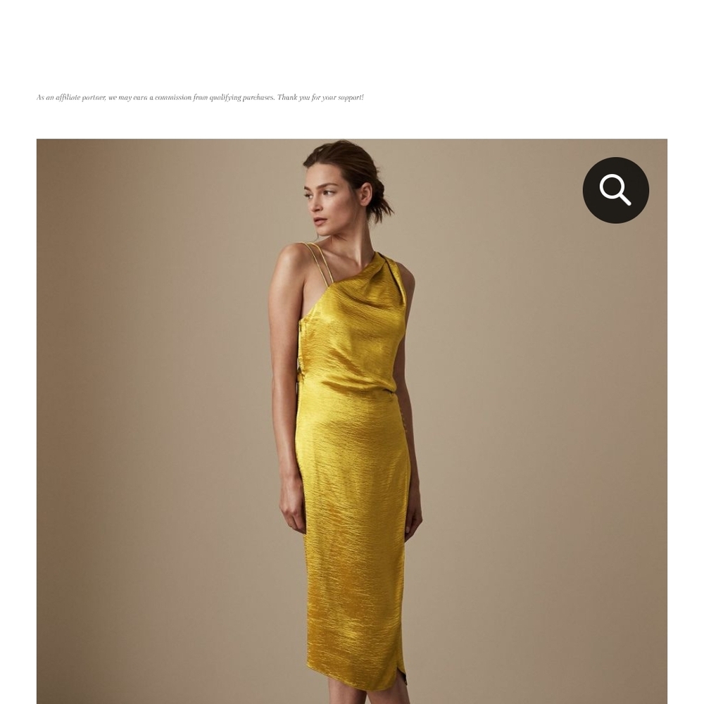 Elegant Gold Satin Dress